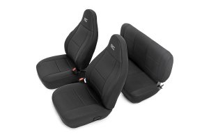 Jeep Wrangler Unlimited Seat Covers - Front and Rear - Rough Country - Neoprene - '04-'06